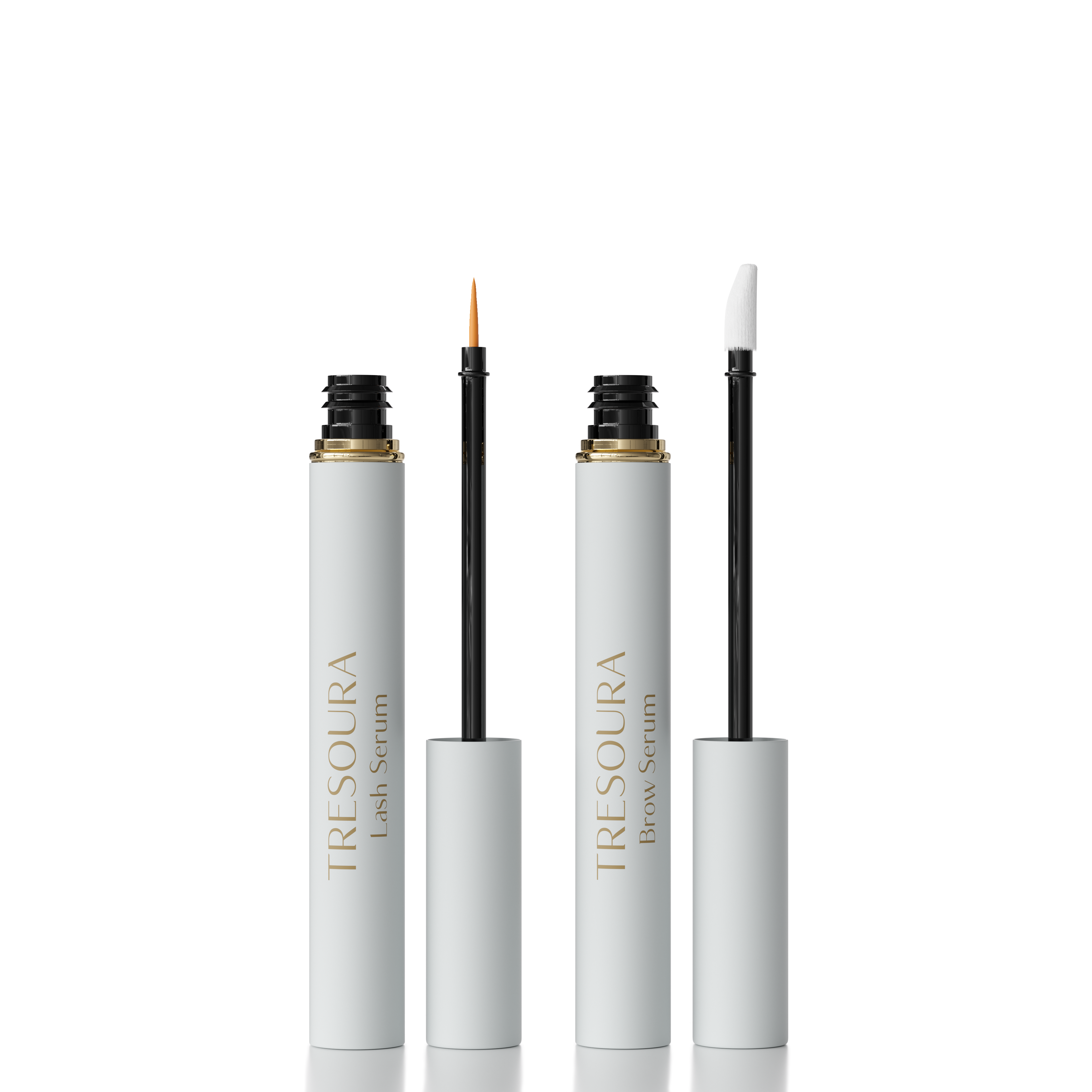 Tresoura Lash & Brow Growth Kit with lash serum and brow serum bottles and applicators